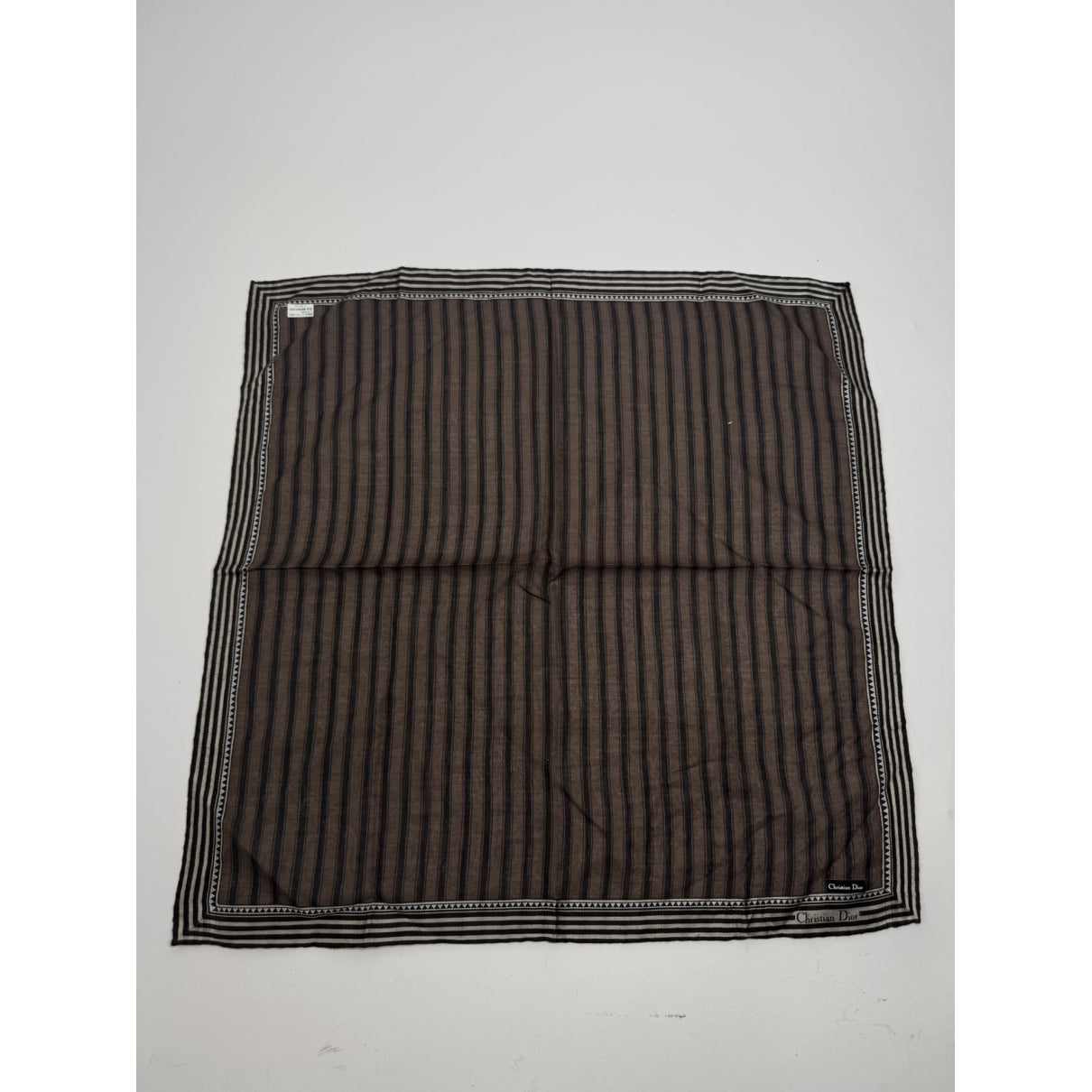 Dior Mitzah Toile de Jouy Brown Cotton Scarf image 5