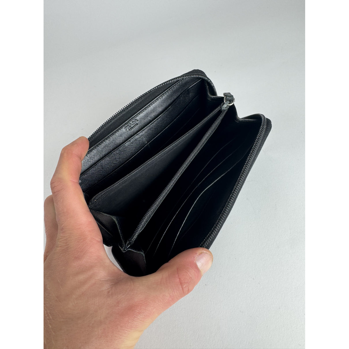Prada Tessuto  Black Leather Wallet image 3
