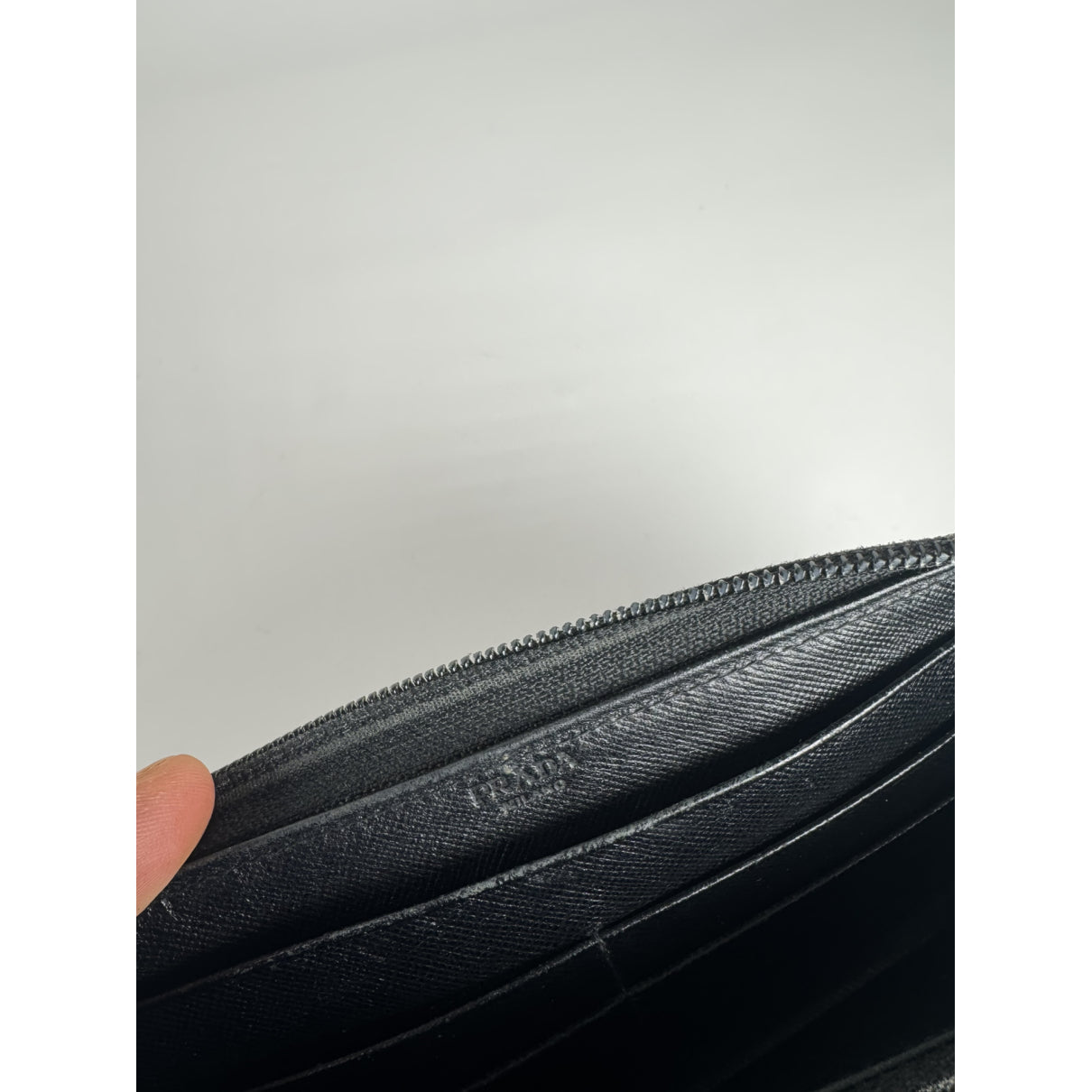 Prada Tessuto  Black Leather Wallet image 4