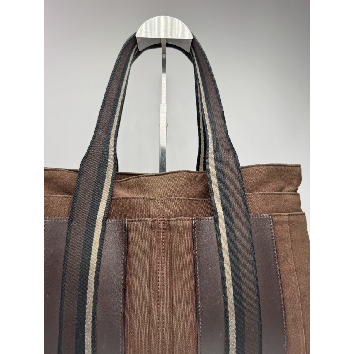 Hermès Troca Brown Cotton Handbag image 3