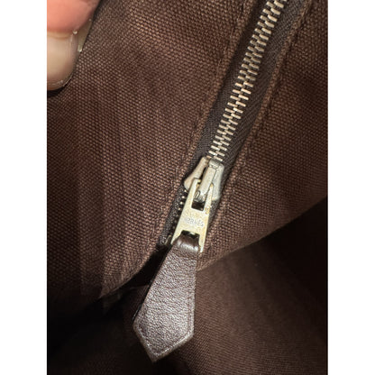 Hermès Troca Brown Cotton Handbag image 5