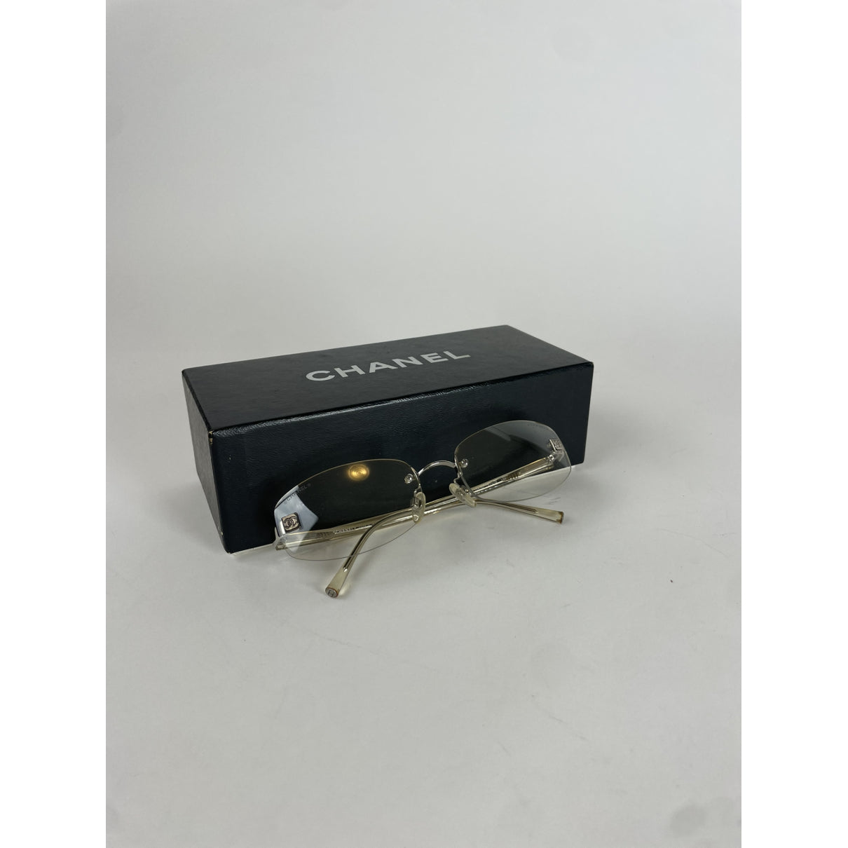 Chanel Silver Metal Sunglasses image 5