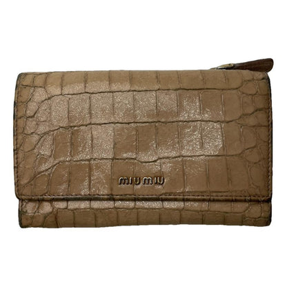 Miu Miu Beige Leather Wallet image 1