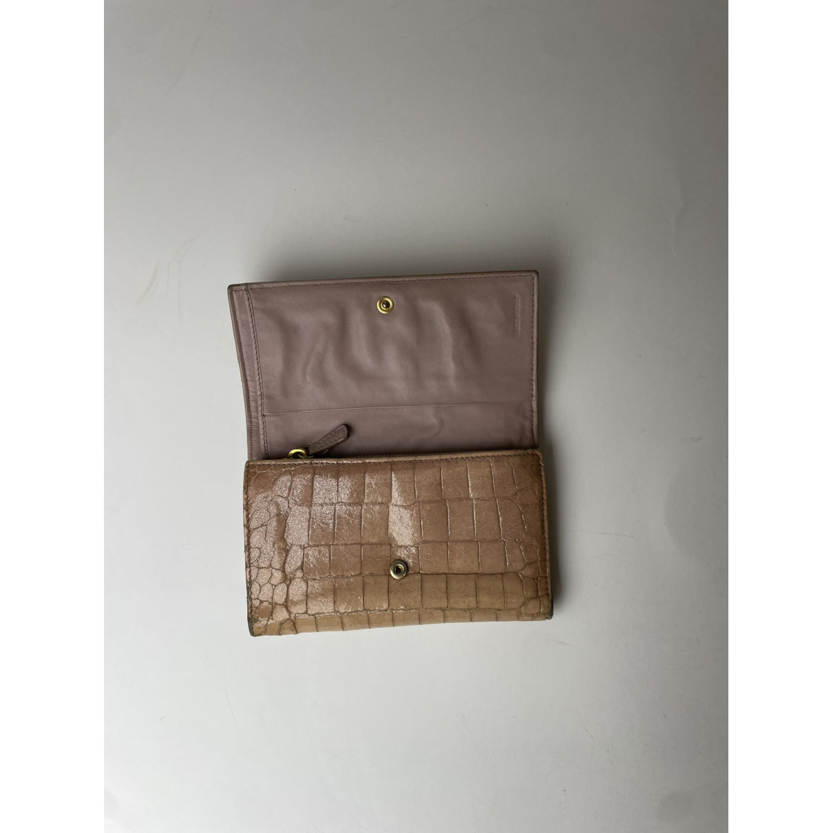 Miu Miu Beige Leather Wallet image 5