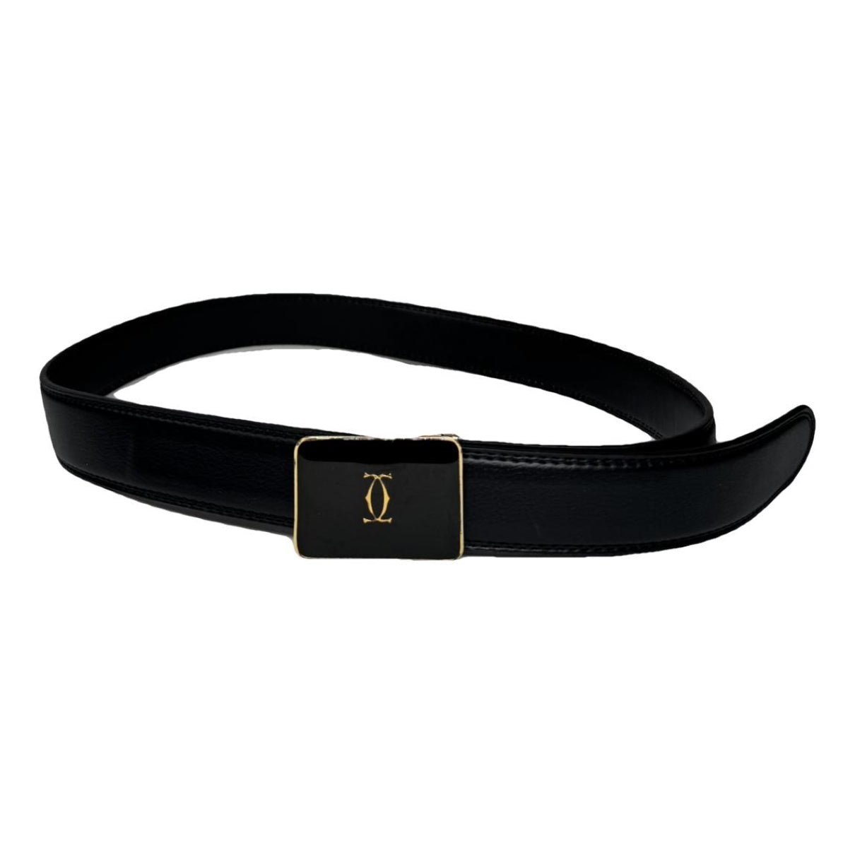 Cartier Black Leather Belt image 1