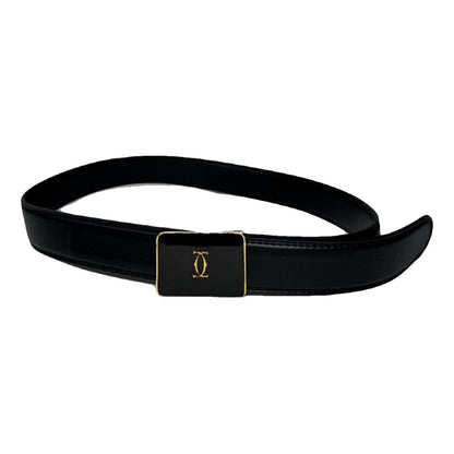 Cartier Black Leather Belt image 1
