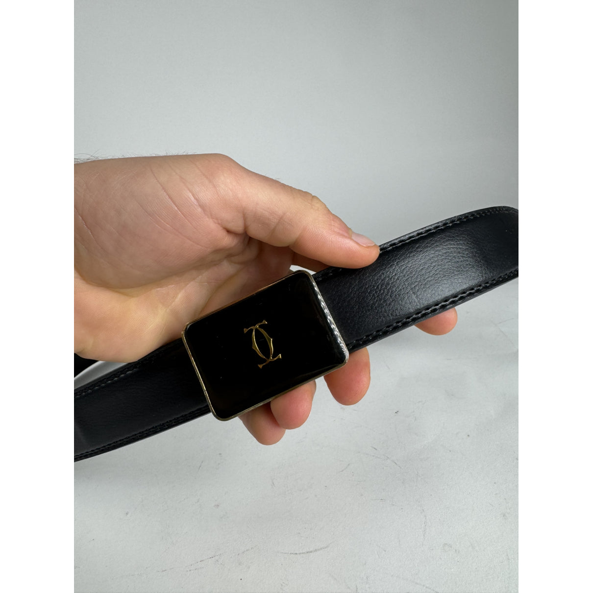 Cartier Black Leather Belt image 2