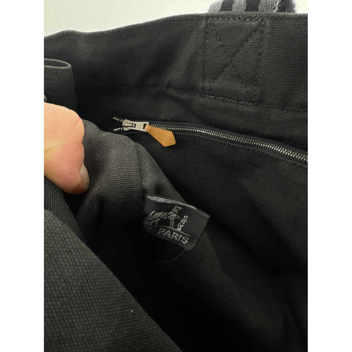 Hermès Black Cotton Handbag image 3