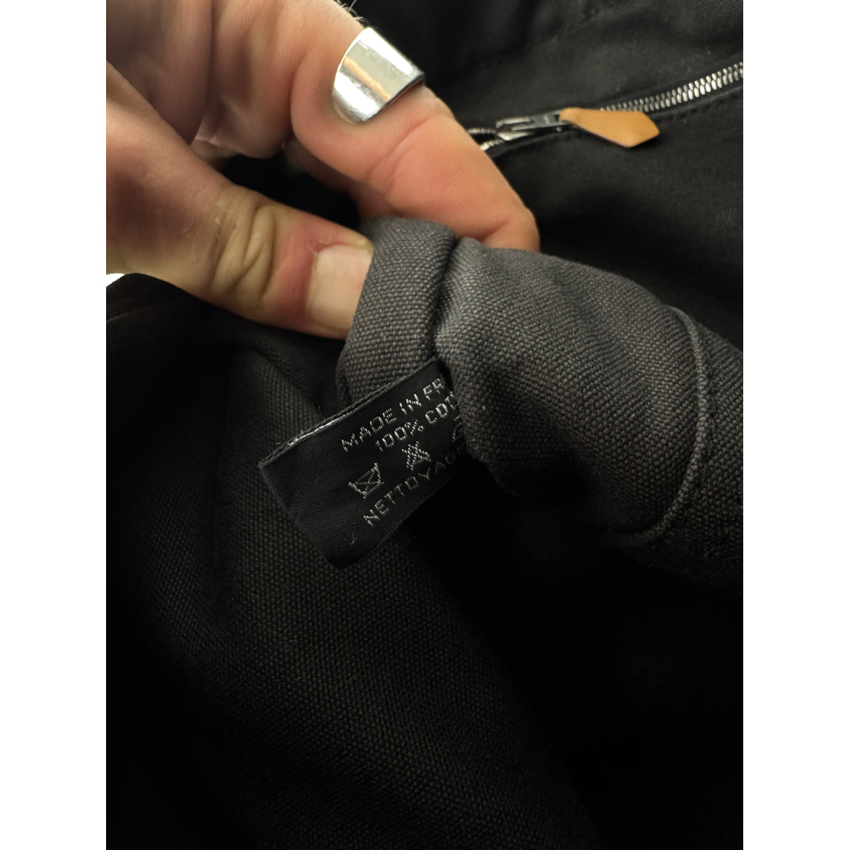 Hermès Black Cotton Handbag image 4