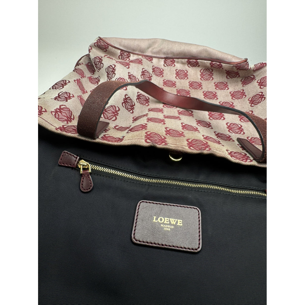 Loewe Paseo Purple Cotton Handbag image 5