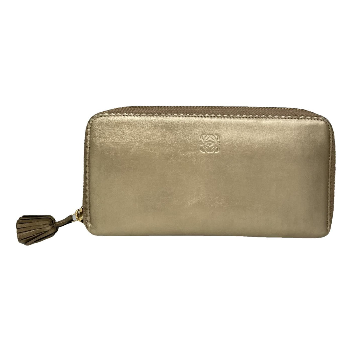 Loewe Puzzle Gold Leather Wallet image 1