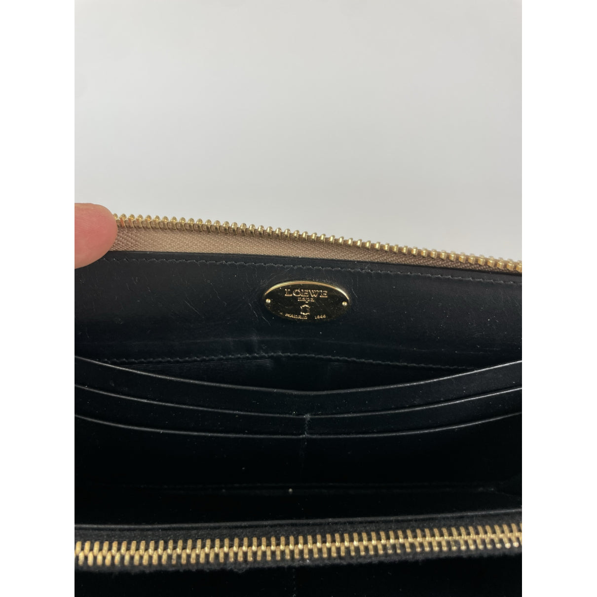 Loewe Puzzle Gold Leather Wallet image 4