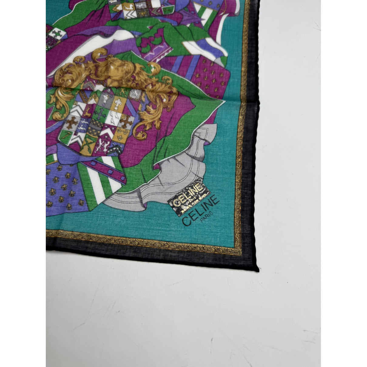 Celine Blue Silk Scarf image 2