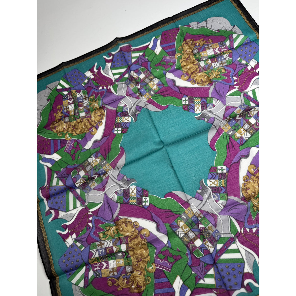 Celine Blue Silk Scarf image 3