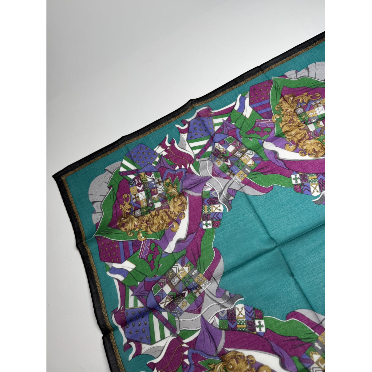 Celine Blue Silk Scarf image 4