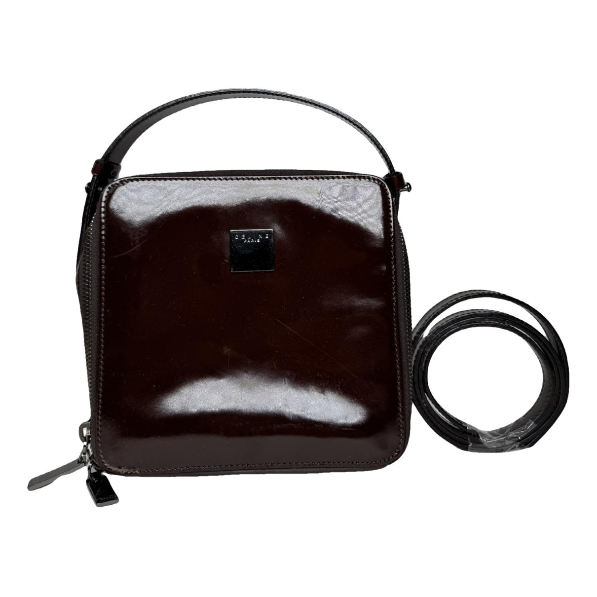 Celine Case flap Purple Patent Leather Handbag image 1