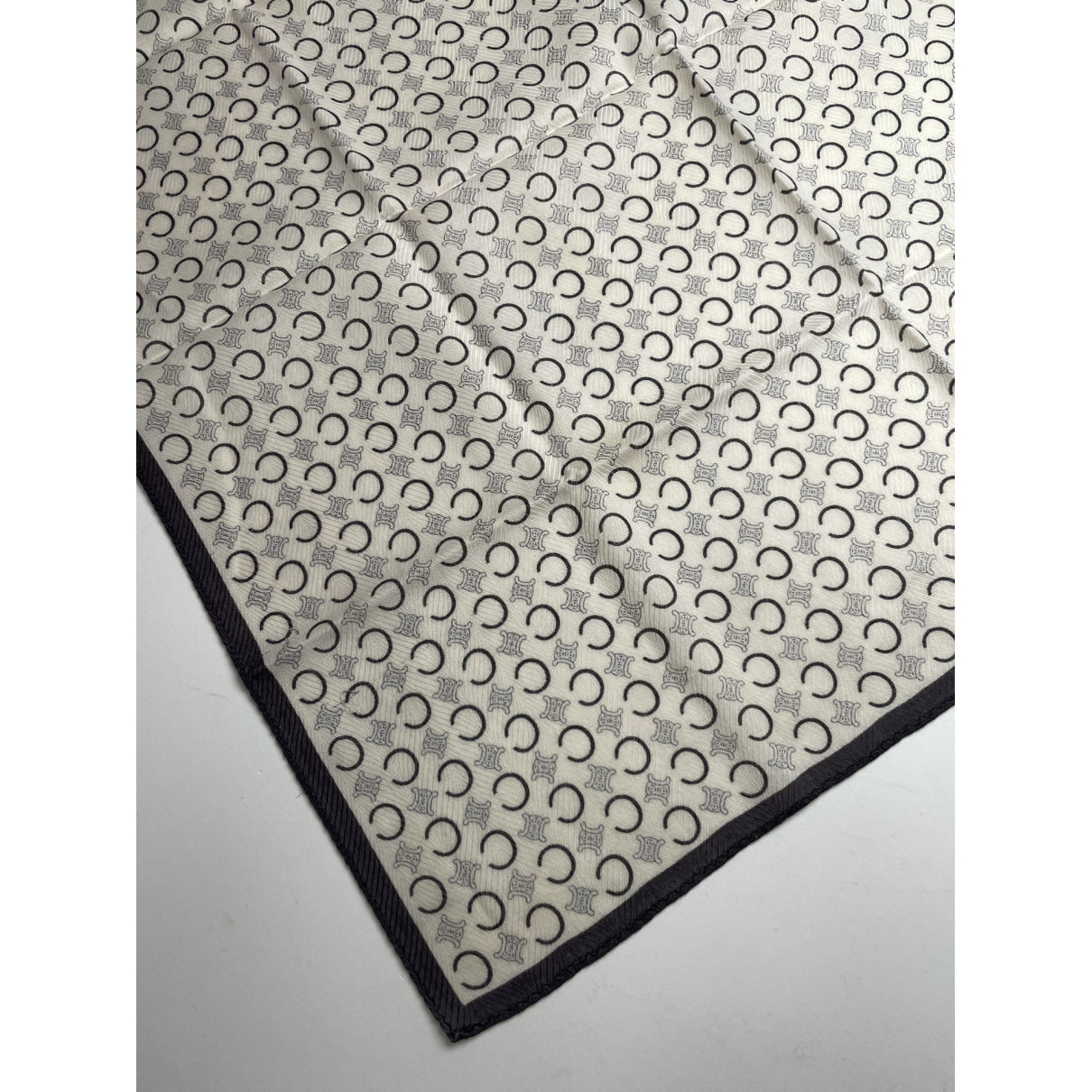 Celine Black Silk Scarf image 5