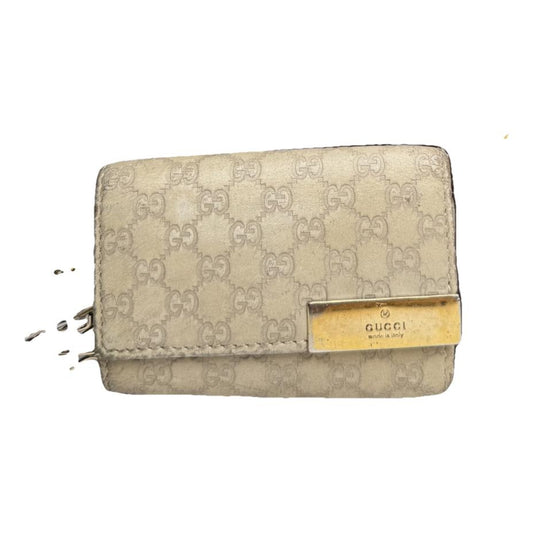 Gucci GG Blooms  White Leather Purse image 1