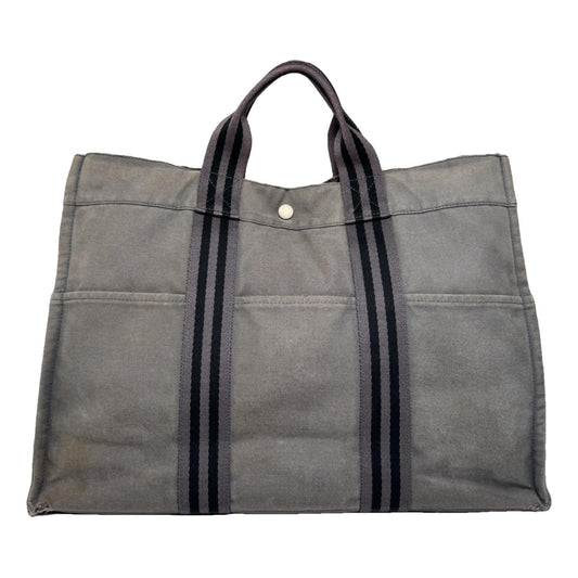 Hermès Grey Cotton Handbag image 1