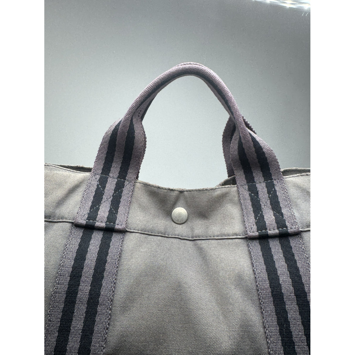 Hermès Grey Cotton Handbag image 3