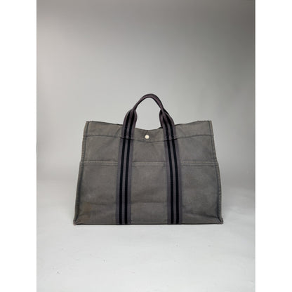 Hermès Grey Cotton Handbag image 5