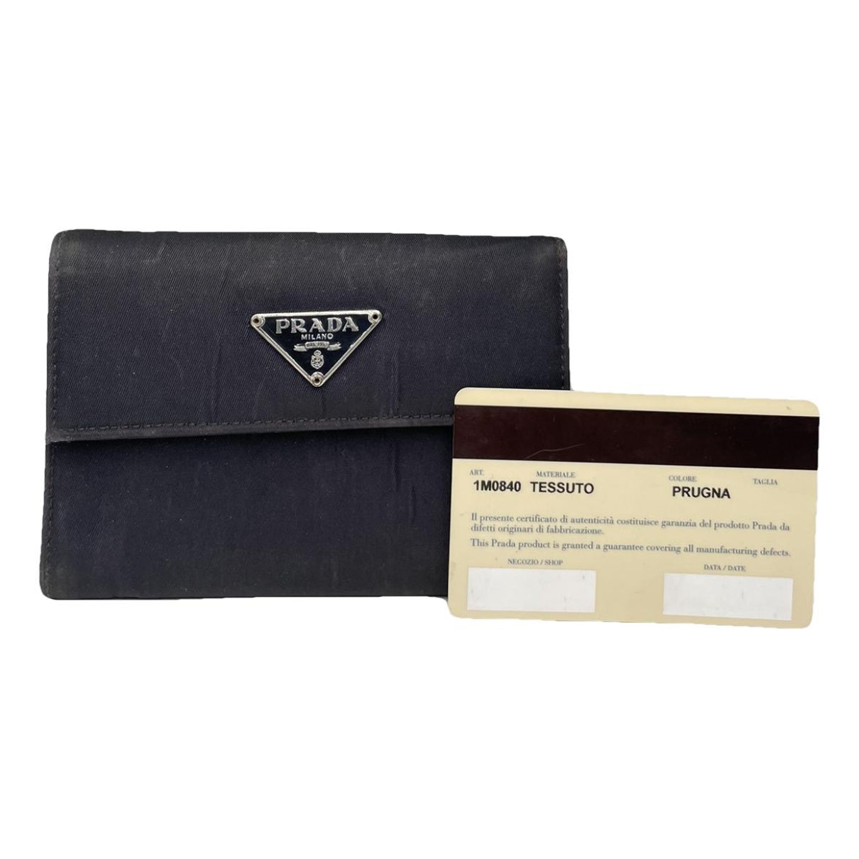 Prada Tessuto  Black Leather Wallet image 1