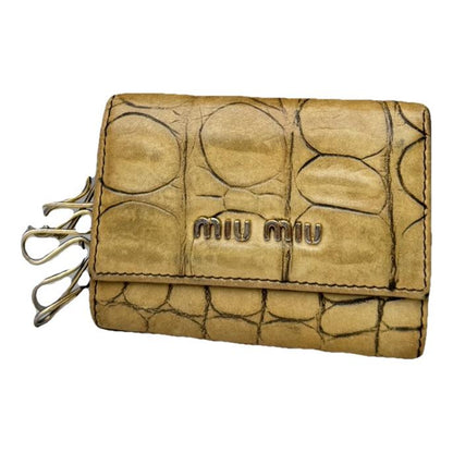 Miu Miu Beige Leather Purse image 1