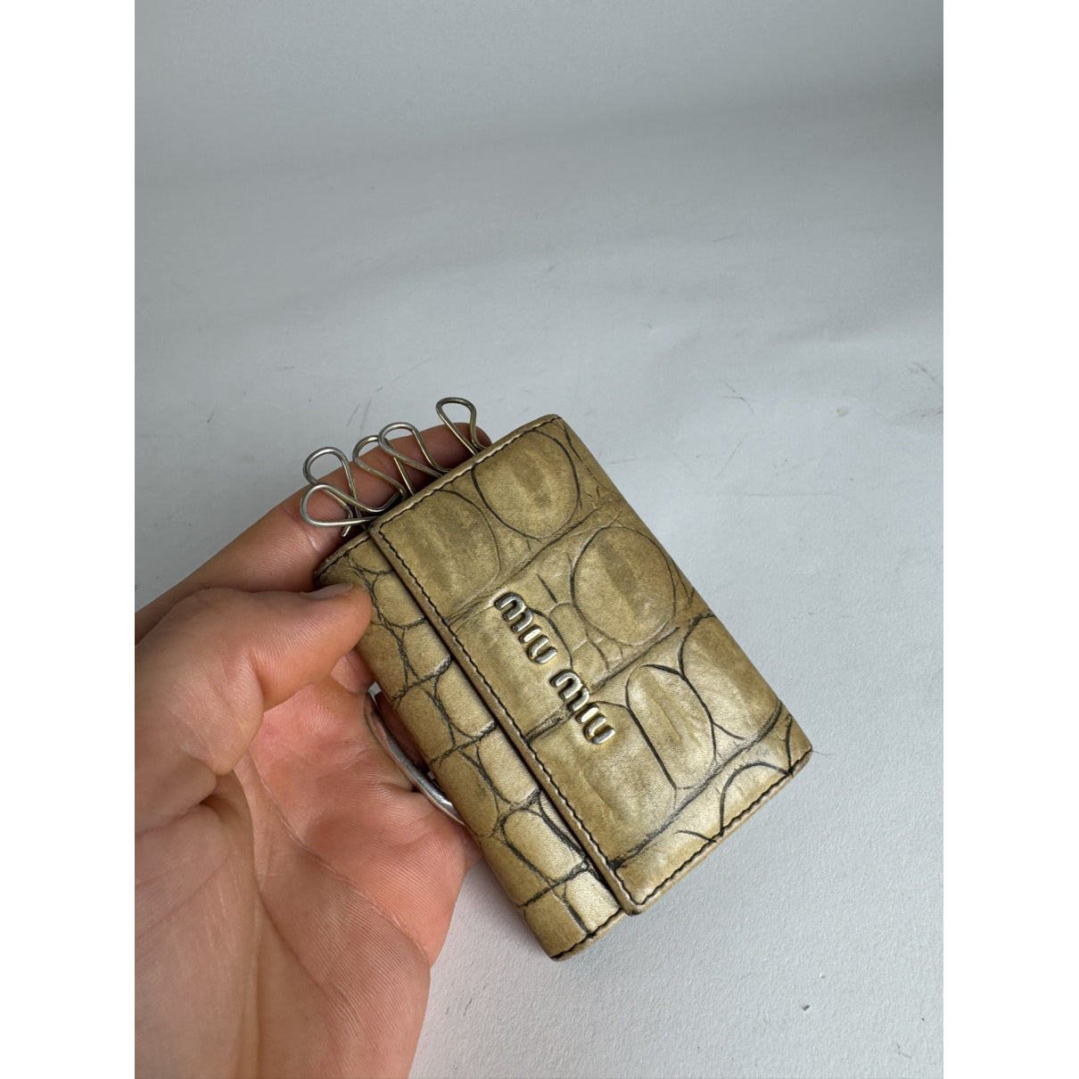 Miu Miu Beige Leather Purse image 3