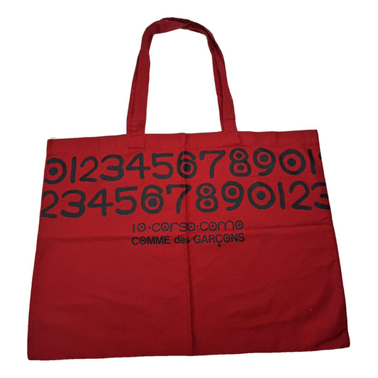 Comme Des Garcons Red Cotton Handbag image 1