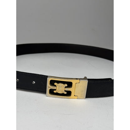 Celine Triomphe Anthracite Leather Belt image 2