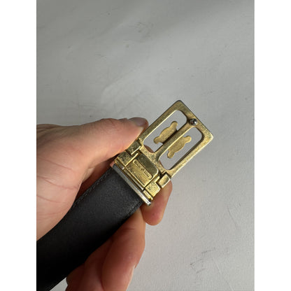 Celine Triomphe Anthracite Leather Belt image 3