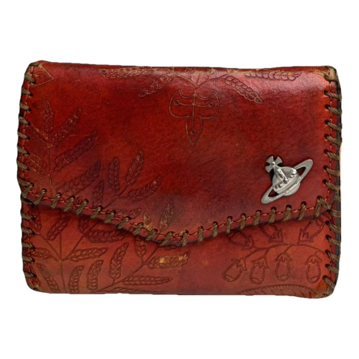 Vivienne Westwood Orange Leather Purse image 1