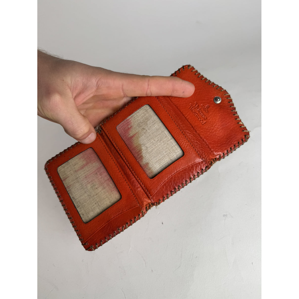 Vivienne Westwood Orange Leather Purse image 3