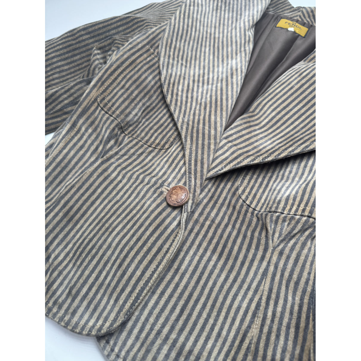 Fendi Brown Leather Trench Coat image 4