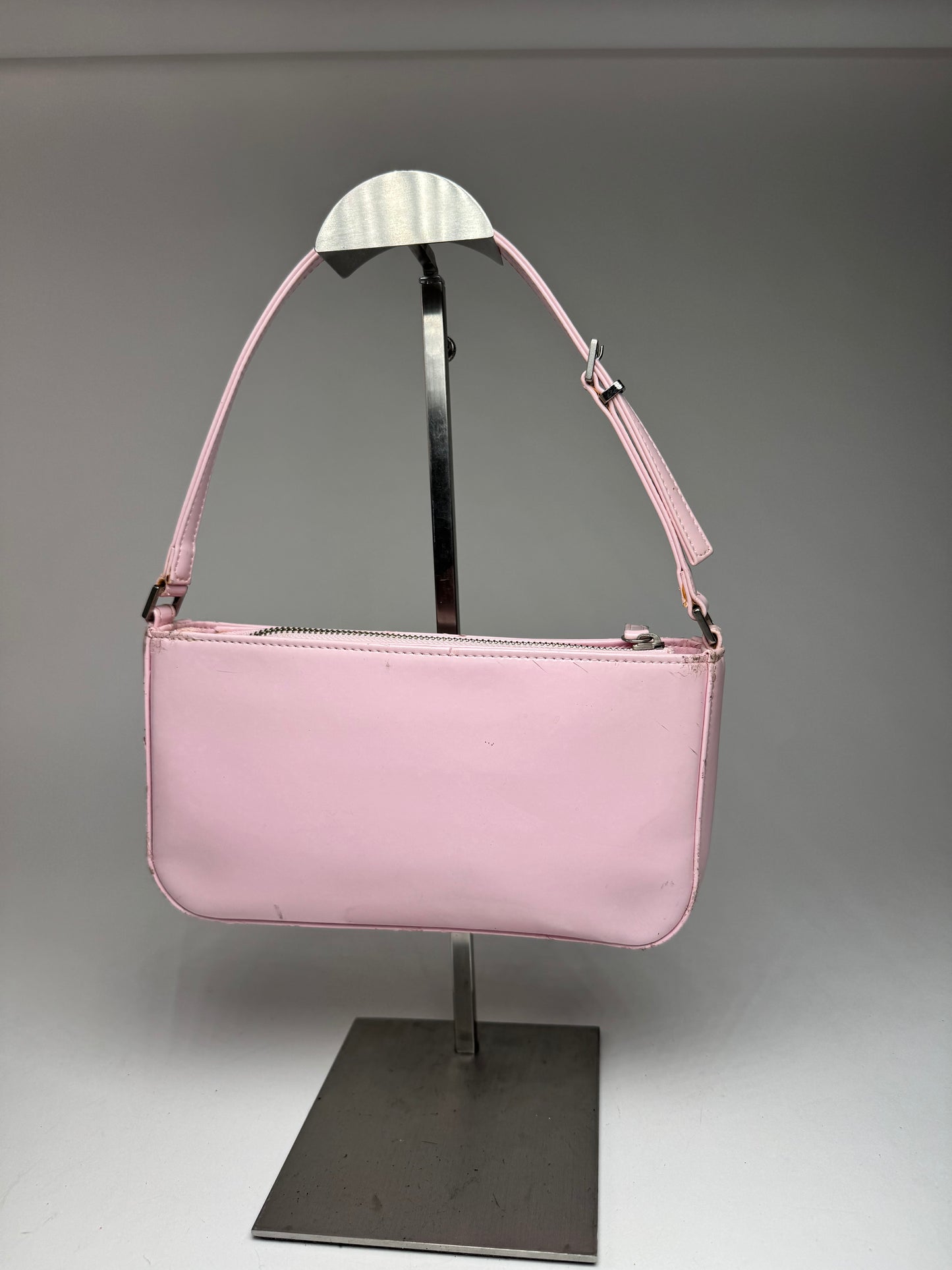 Vintage Courreges Patent Leather Baguette Bag Rose
