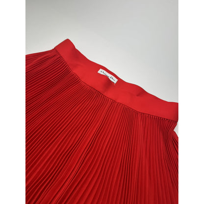Dior Red Wool Skirt image 2