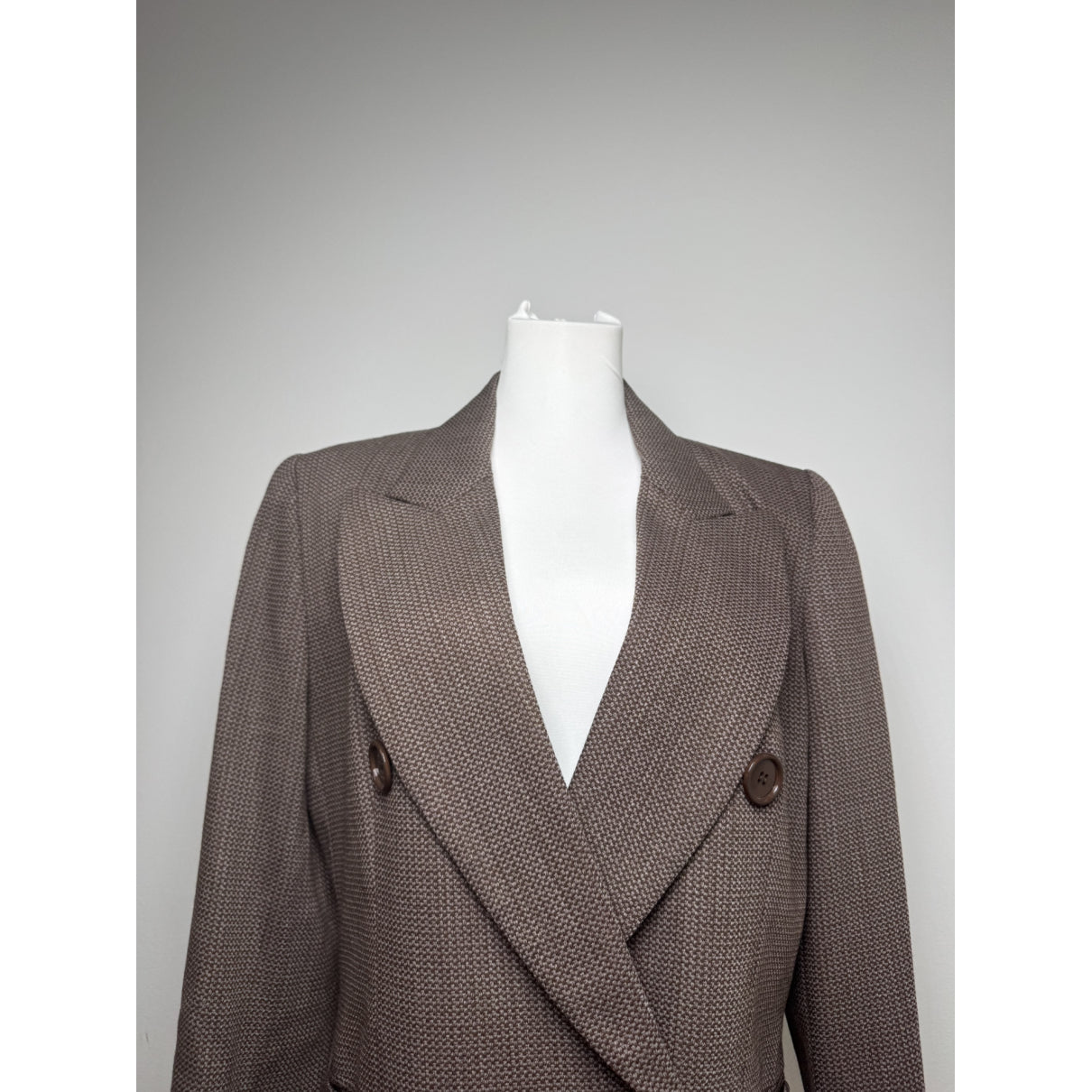 Dior Brown Wool Trench Coat image 3