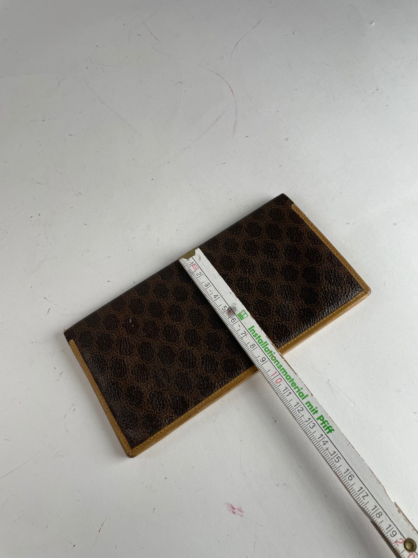 Vintage Celine Paris Leather Monogram ID holder