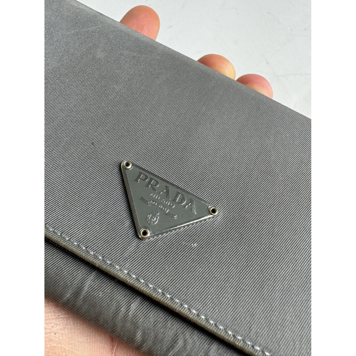 Prada Grey Leather Wallet image 3