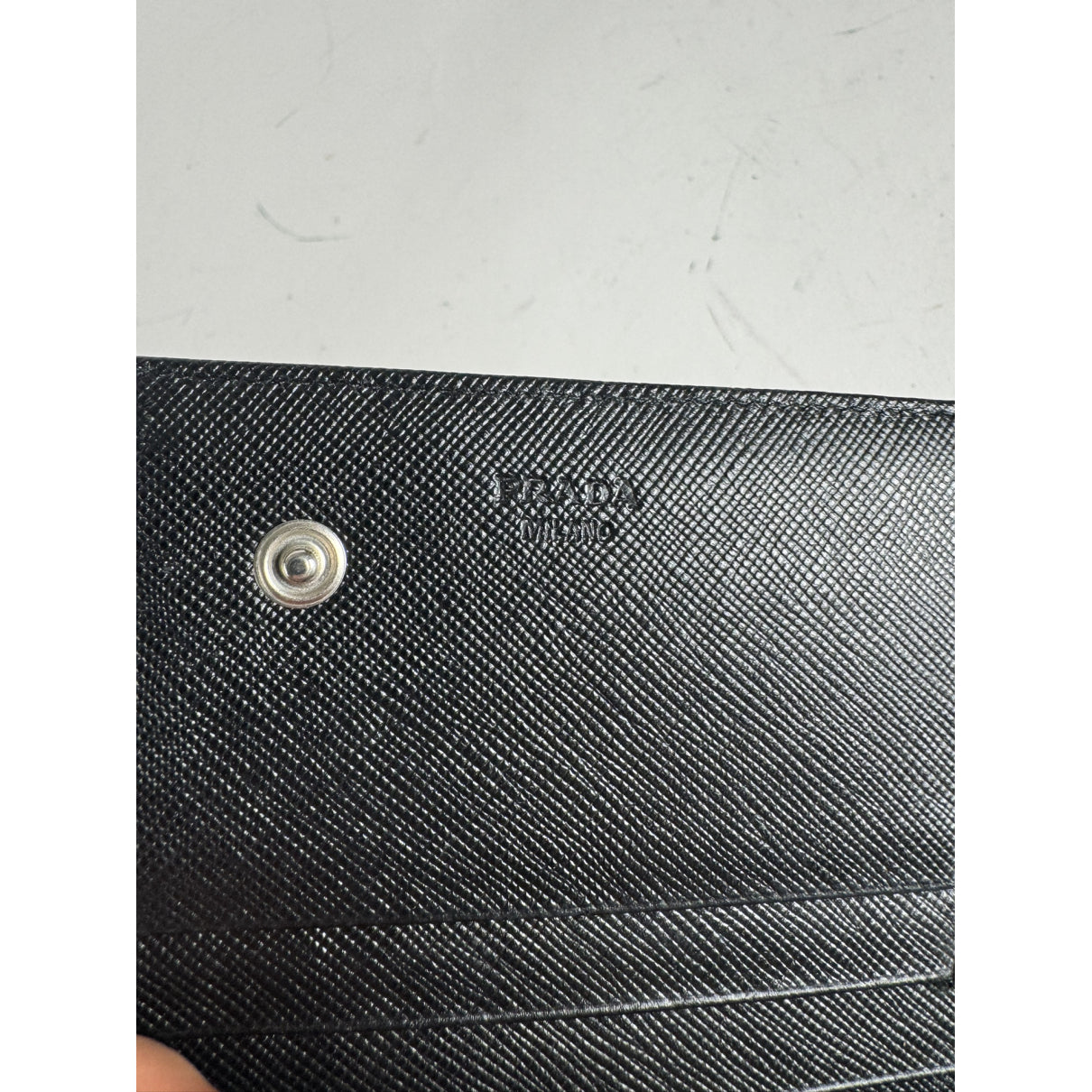 Prada Grey Leather Wallet image 4