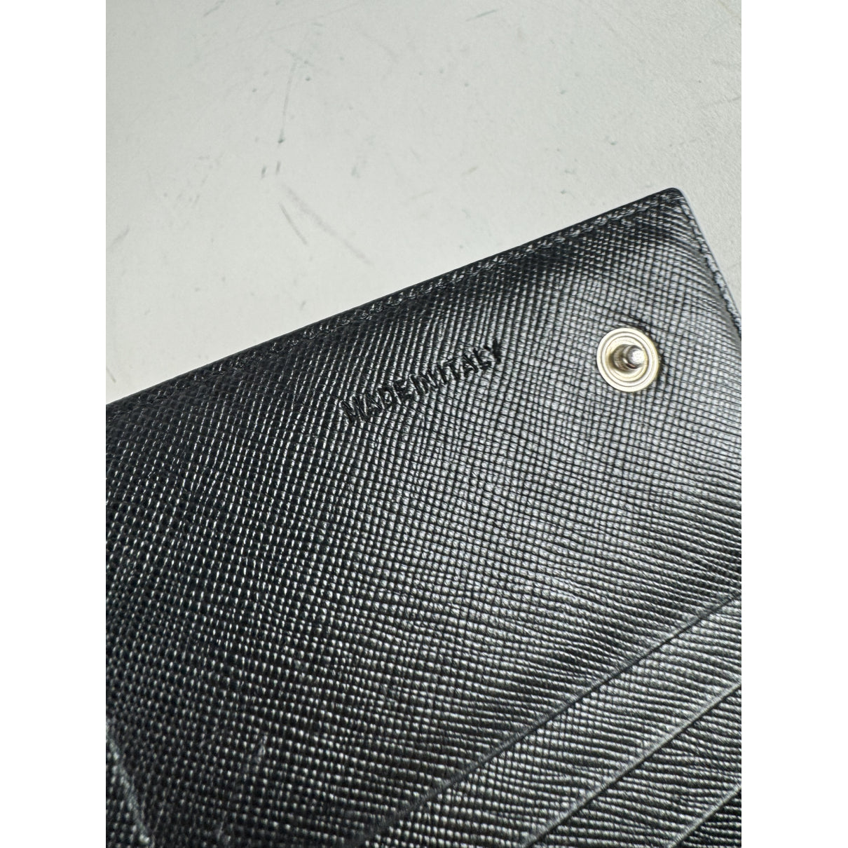 Prada Grey Leather Wallet image 5