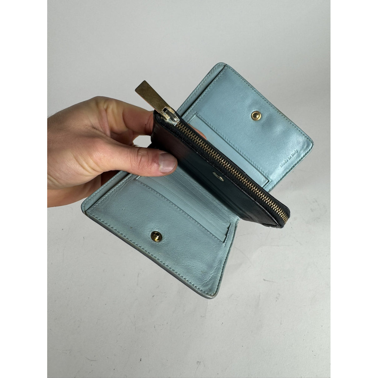 Celine Triomphe Black Leather Wallet image 3