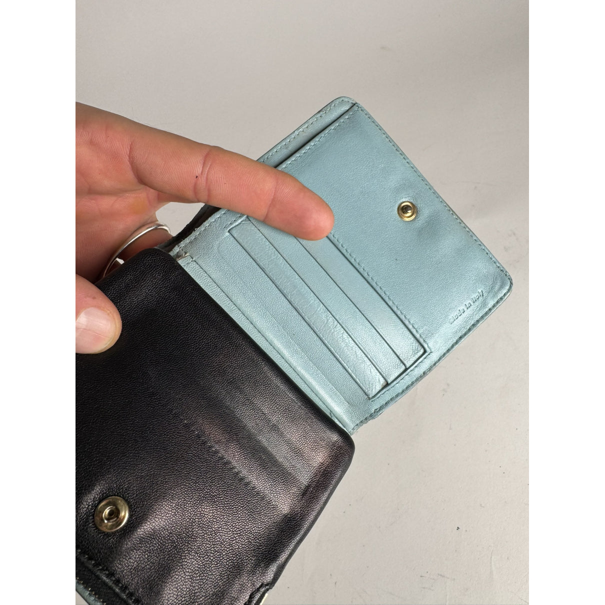 Celine Triomphe Black Leather Wallet image 4