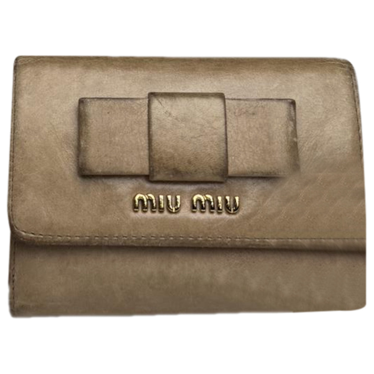Miu Miu Camel Leather Wallet image 1