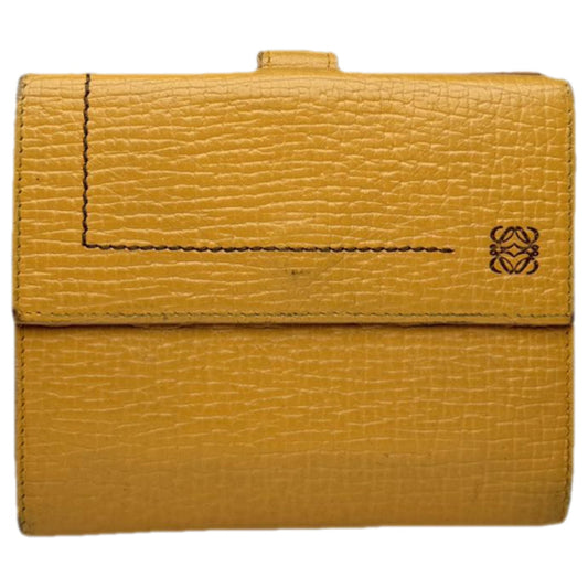 Loewe Puzzle Yellow Leather Wallet image 1