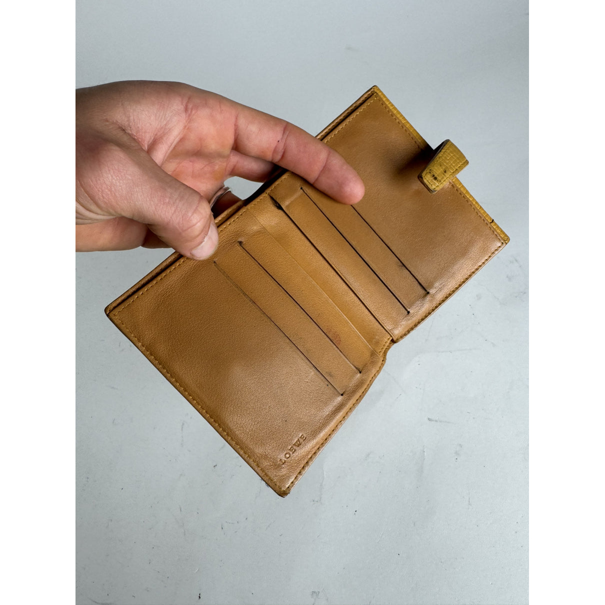 Loewe Puzzle Yellow Leather Wallet image 3