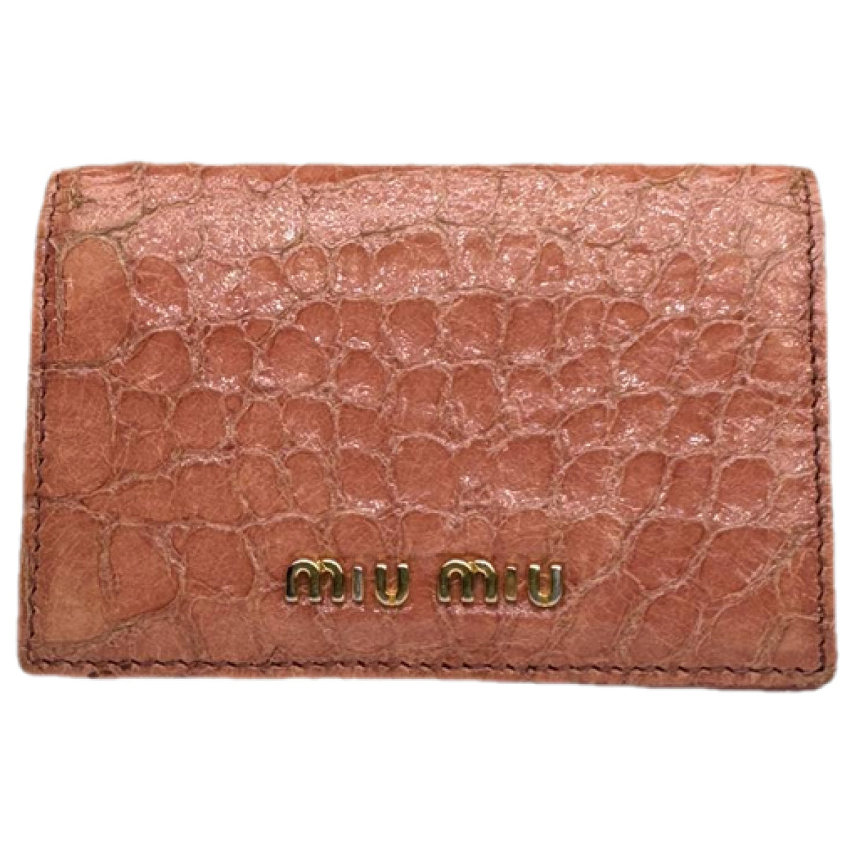 Miu Miu Orange Leather Purse image 1