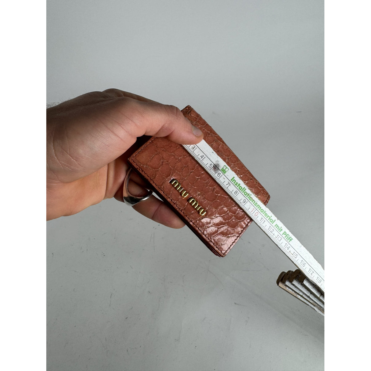 Miu Miu Orange Leather Purse image 3