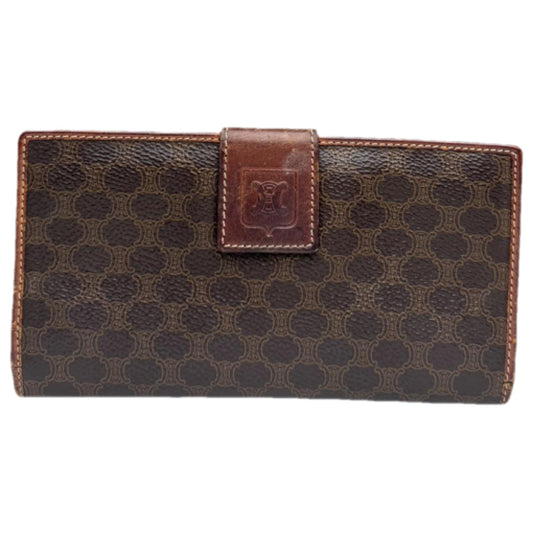 Celine Triomphe Brown Leather Wallet image 1