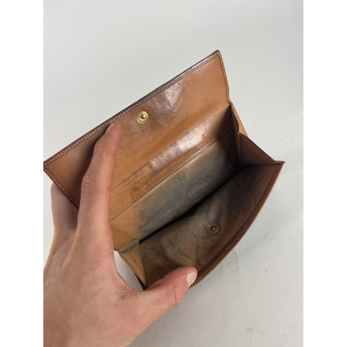 Celine Triomphe Brown Leather Wallet image 5